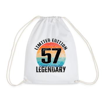 Happy Birthday - 57th birthday - Drawstring Bag - white - Front