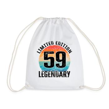 Happy Birthday - 59th birthday - Drawstring Bag - white - Front