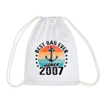 Bester Papa der Welt seit 2007 Anker - Turnbeutel - Weiß - Vorne