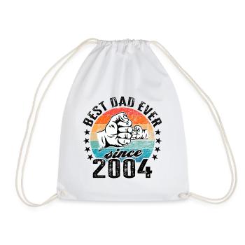 Bester Papa der Welt seit 2004 Vatertag Geburtstag - Turnbeutel - Weiß - Vorne