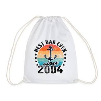Meilleur père du monde depuis 2004 présentateur - Sac de sport léger - blanc - Devant