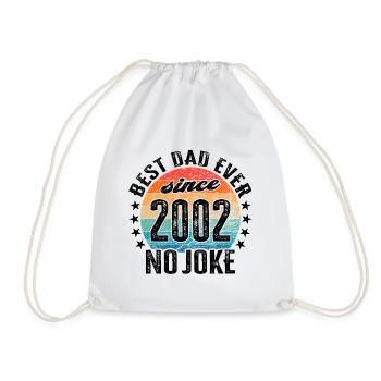 Bester Papa der Welt seit 2002 No Joke - Turnbeutel - Weiß - Vorne
