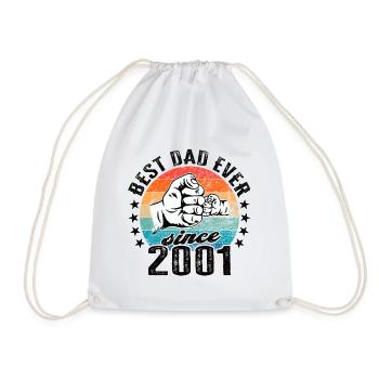 Bester Papa der Welt seit 2001 Vatertag - Turnbeutel - Weiß - Vorne