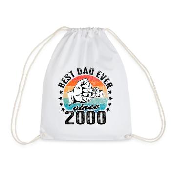 Bester Papa der Welt seit 2000 Vatertag - Turnbeutel - Weiß - Vorne