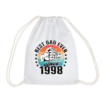 Bester Papa der Welt seit 1998 Vatertag - Turnbeutel - Weiß - Vorne