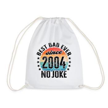 Bester Papa der Welt seit 2004 No Joke - Turnbeutel - Weiß - Vorne
