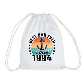 Bester Papa der Welt seit 1994 Anker - Turnbeutel - Weiß - Vorne