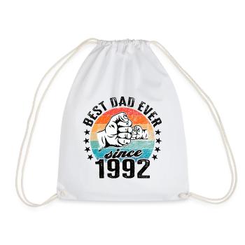 Bester Papa der Welt seit 1992 Vatertag - Turnbeutel - Weiß - Vorne