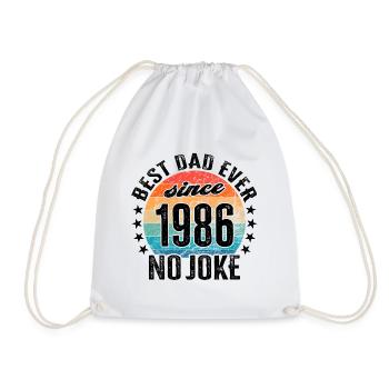 Bester Papa der Welt seit 1986 Vatertag - Turnbeutel - Weiß - Vorne