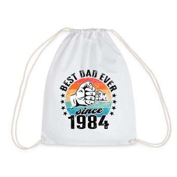 Meilleur papa du monde depuis 1984 Fête des Pères - Sac de sport léger - blanc - Devant