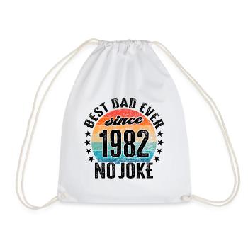 Bester Papa der Welt seit 1982 Vatertag - Turnbeutel - Weiß - Vorne