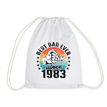 Bester Papa der Welt seit 1983 Vatertag - Turnbeutel - Weiß - Vorne
