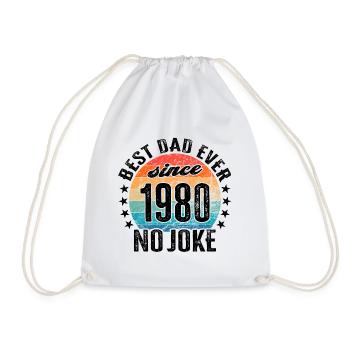 Bester Papa der Welt seit 1980 Vatertag - Turnbeutel - Weiß - Vorne