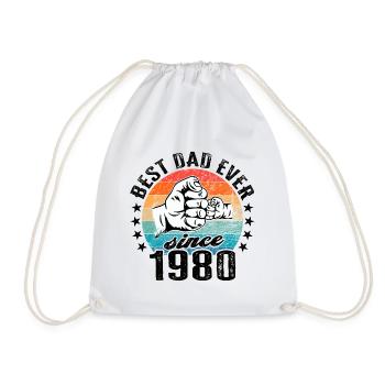 Bester Papa der Welt seit 1980 Vatertag - Turnbeutel - Weiß - Vorne