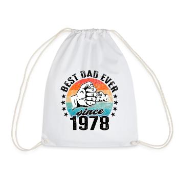 Bester Papa der Welt seit 1978 Vatertag - Turnbeutel - Weiß - Vorne