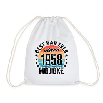 Best Dad Ever Since 1958 Variante No Joke - Turnbeutel - Weiß - Vorne