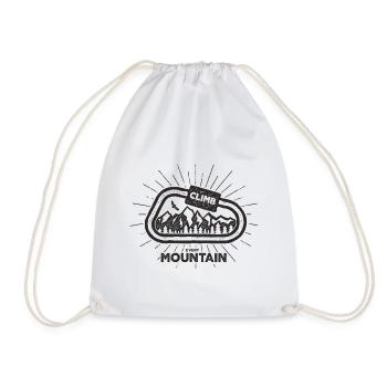 Climbing on any mountain mountaineering or bouldering - Drawstring Bag - white - Front