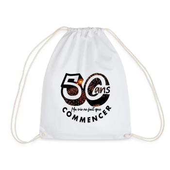 Cadeau 50 ans / anniversaire 50 ans / 50 ans - Sac de sport léger - blanc - Devant
