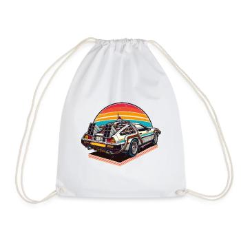 Future Car Voiture Rapide Rétro Vintage - Sac de sport léger - blanc - Devant