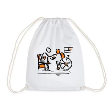 Senior Caregiver,Caregiver,Nurse,Gift Idea - Drawstring Bag - white - Front