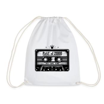 Cassette 2000 Vintage 2000 Vintage 2000 Gifts - Drawstring Bag - white - Front