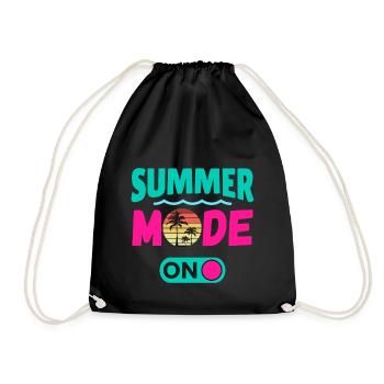 Summer Mode On - Drawstring Bag - black - Front