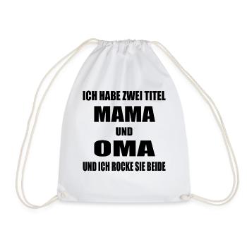 Oma - Turnbeutel - Weiß - Vorne
