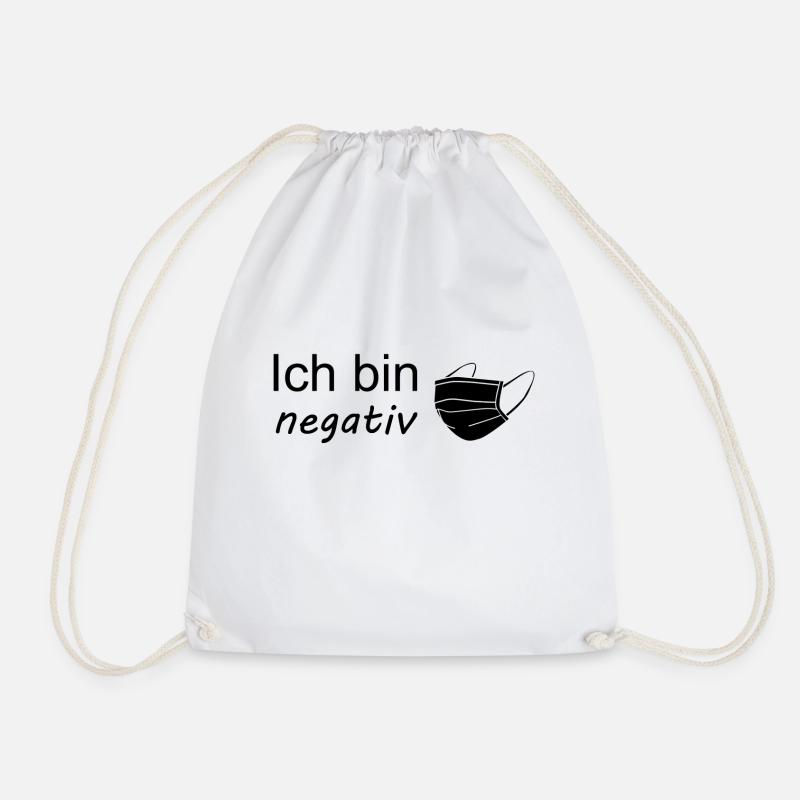 Ich bin Corona negativ - Turnbeutel - Weiß