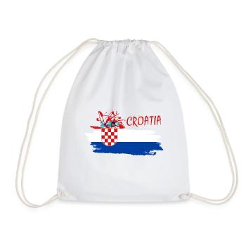 Croatia Hrvatska Kroatien i love croatia - Turnbeutel - Weiß - Vorne