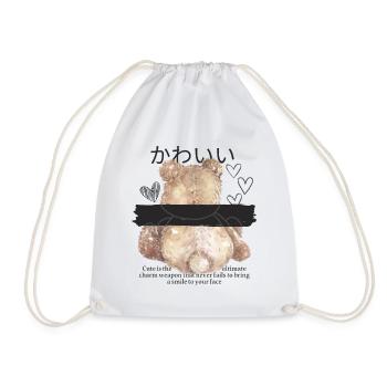 Conception de bandes dessinées en peluche - Sac de sport léger - blanc - Devant