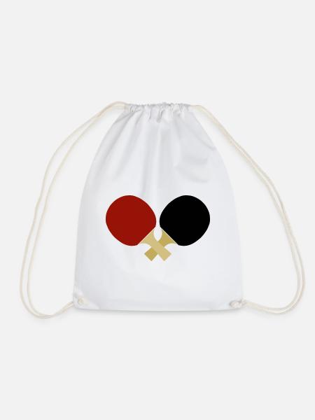 table tennis - Drawstring Bag - white
