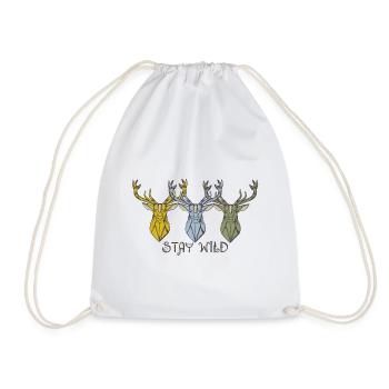 cerf - Sac de sport léger - blanc - Devant
