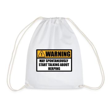 Herping Herpetology Herpetologist Funny saying - Drawstring Bag - white - Front