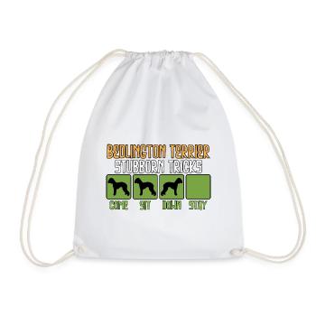 Bedlington Terrier Dog Saying Sayings Funny - Drawstring Bag - white - Front
