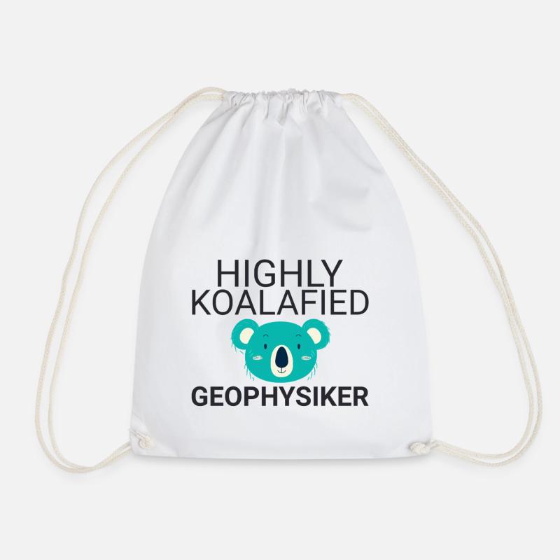 Geophysiker Koalafied Geophysik - Turnbeutel - Weiß