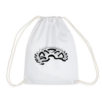 Sprocket chain - Drawstring Bag - white - Front