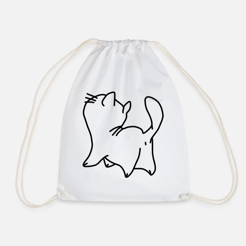 Chat chaton petit - Sac de sport léger - blanc