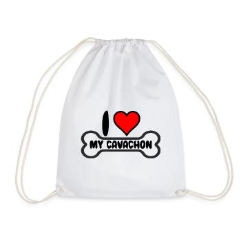 Cavachon Chien J’aime mon - Sac de sport léger - blanc - Devant