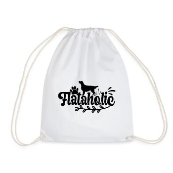 Flat Coated Retriever Hund Chien Flataholic - Sac de sport léger - blanc - Devant