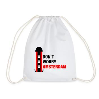 Dont worry Amsterdam - Drawstring Bag - white - Front