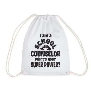 I am a school counselor, what’s your super power? - Turnbeutel - Weiß - Vorne