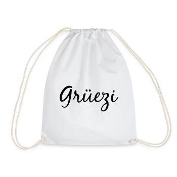 Hello - Drawstring Bag - white - Front