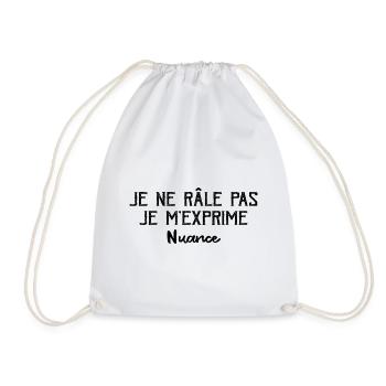 Je Ne Râle Pas Je M'exprime Nuance - Sac de sport léger - blanc - Devant