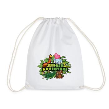 Dschungel Abenteuer - Drawstring Bag - white - Front