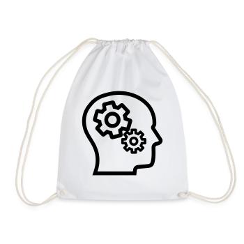 Brain, thinking, pondering, thinking - Drawstring Bag - white - Front