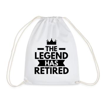 The Legend Has Retired - Drawstring Bag - white - Front
