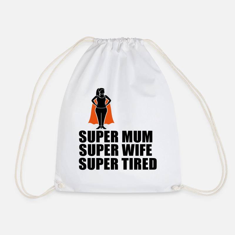 Supermama-Zitat - Turnbeutel - Weiß