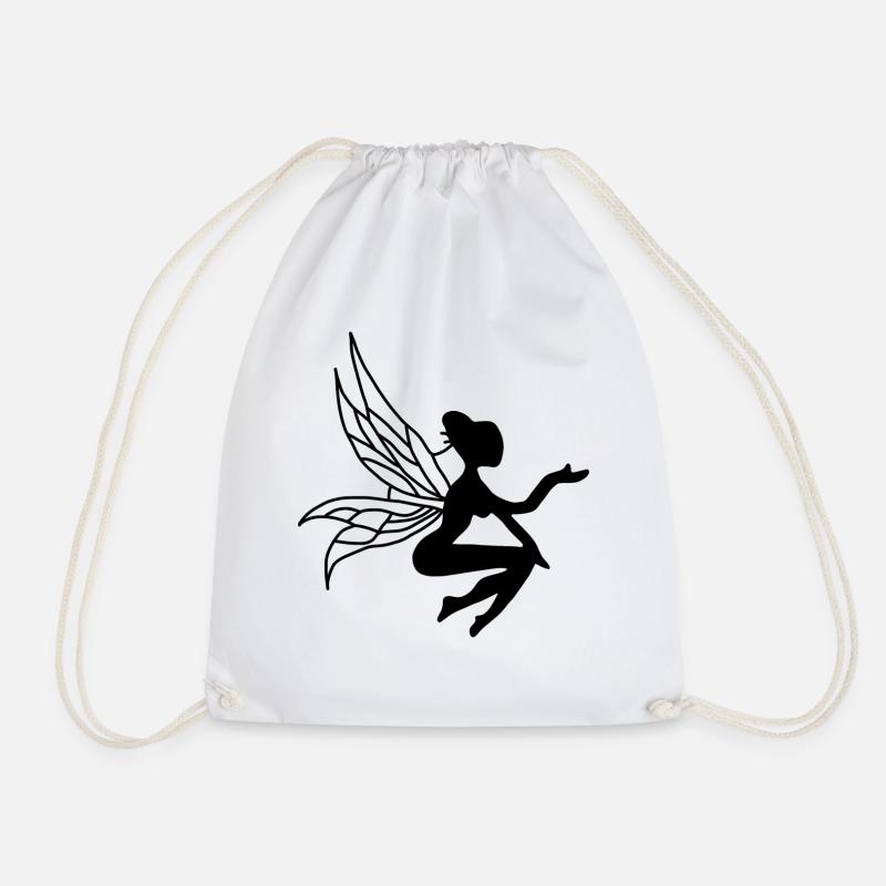 Fairy - Drawstring Bag - white