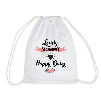 Lovely Mommy Happy Baby - Sac de sport léger - blanc - Devant