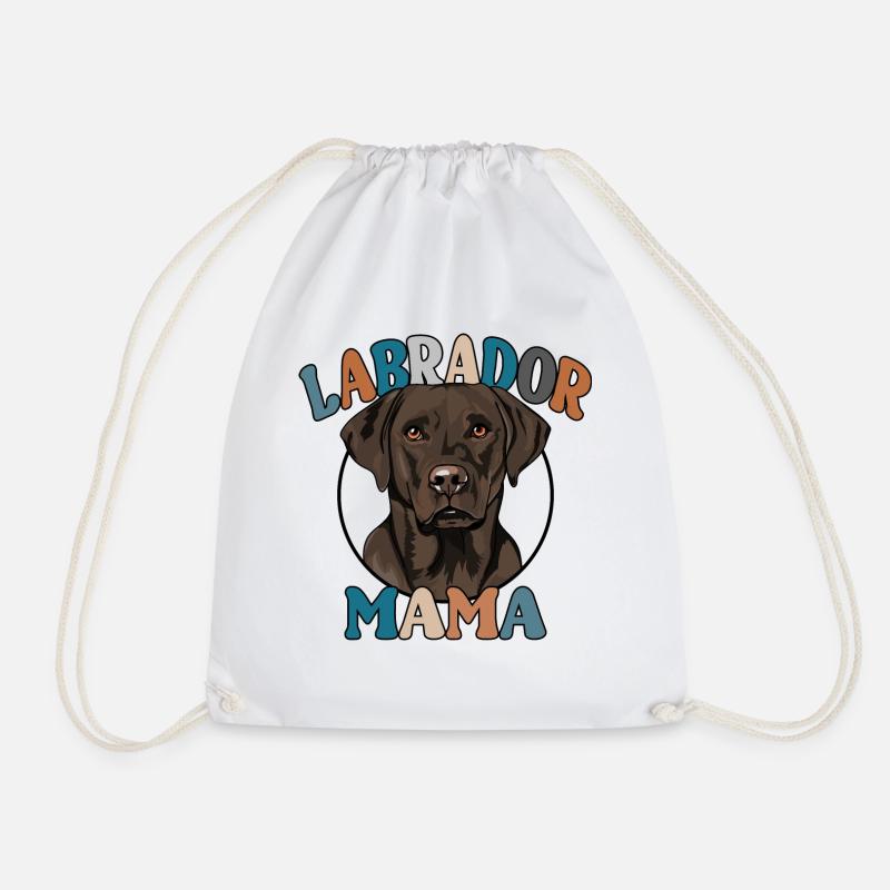 Chocolate Labrador Mama Hunde Hund Labbi Wilsigns - Turnbeutel - Weiß